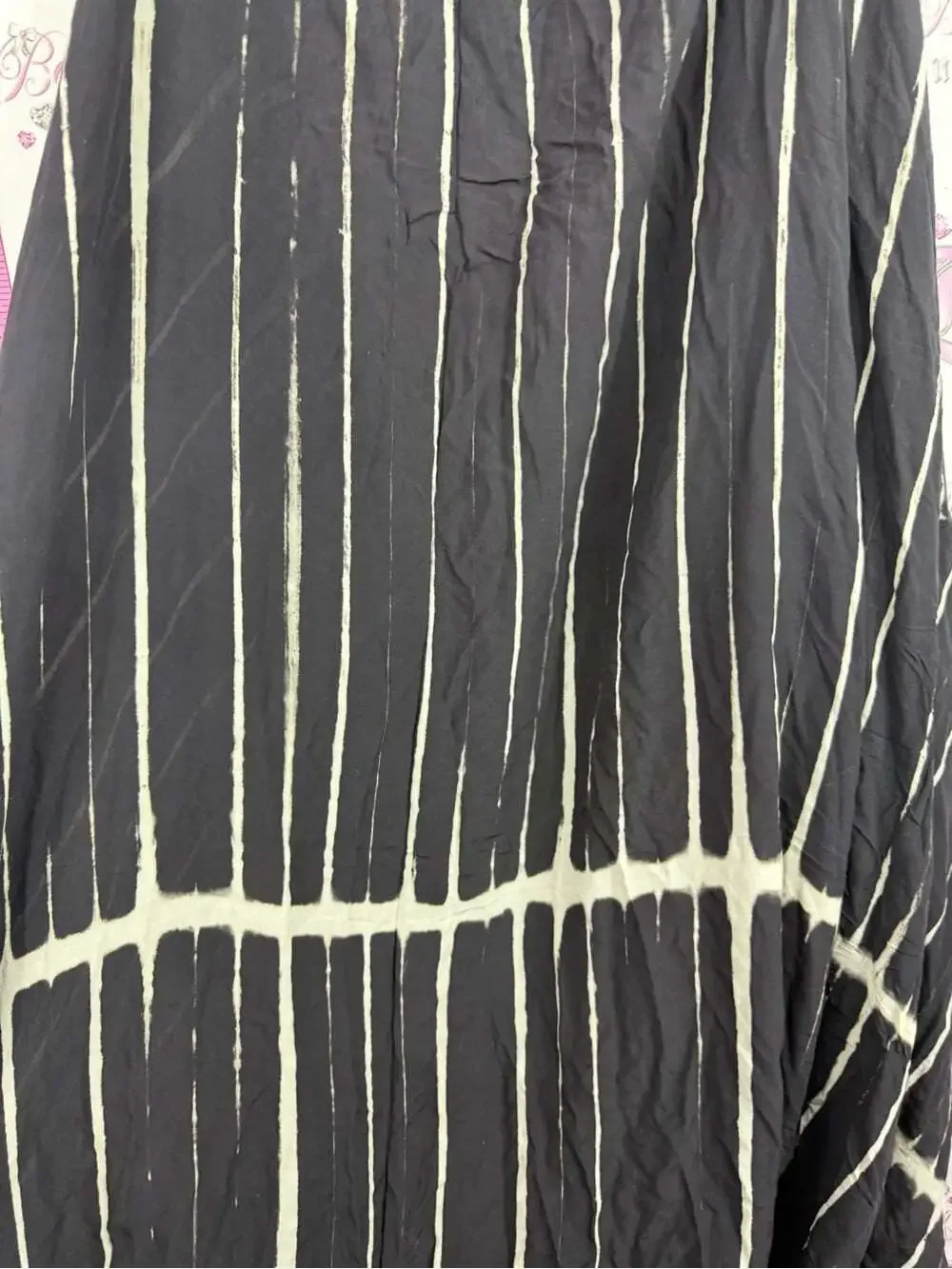 RABENS SALNER scarf wrap Striped Black and Cream Lightweight Scarf Wrap